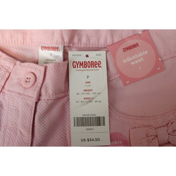 NEW 2008 Gymboree Ice Cream Social Easter Pink Jeans Pants Bows sz 7 Textured - Picture 6 of 6